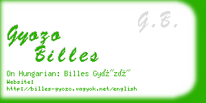 gyozo billes business card